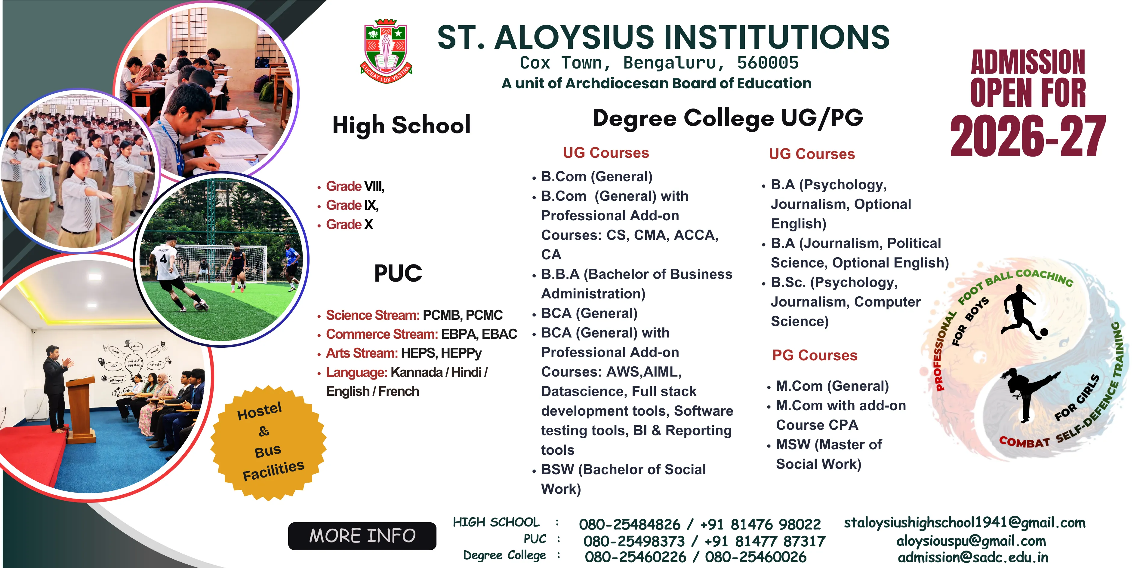 St. Aloysius Institutions Banner